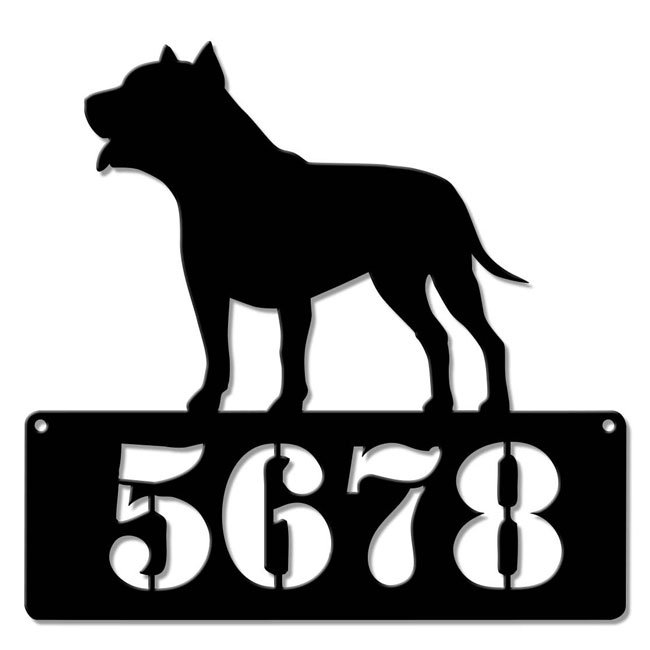 Pit Bull Address Sign