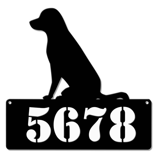 Lab House Address Sign