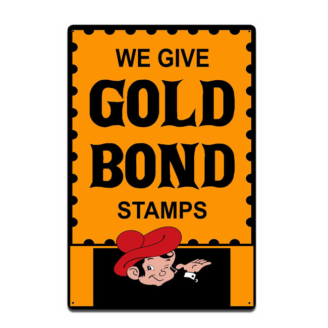 Gold Bond Stamps Sign