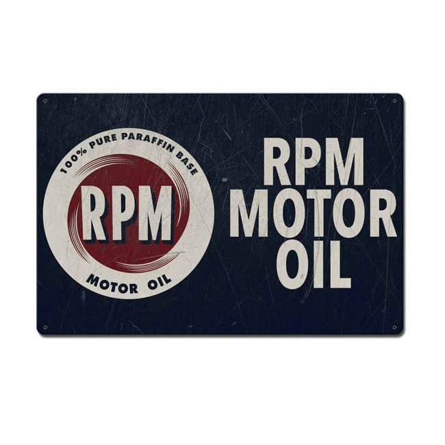 RPM Motor Oil Sign