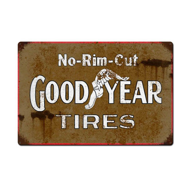 Goodyear No Rim Cut Sign