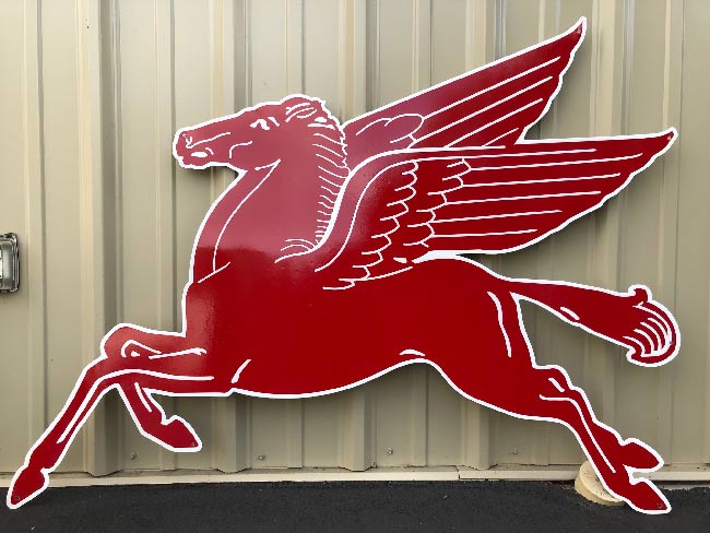 Flying Red Horse Sign