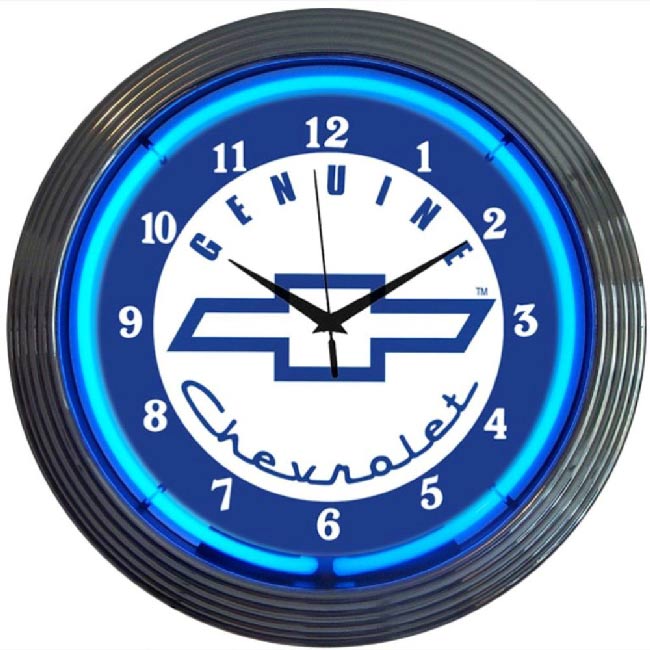 Chevy Genuine Parts Neon Clock