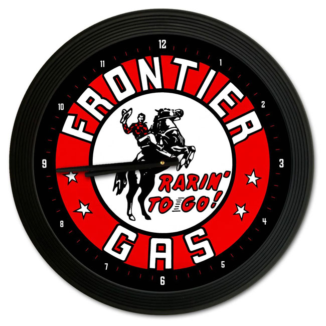 Frontier Gasoline Garage Clock