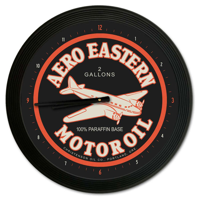 Aero Eastern Motor Oil Garage Clock