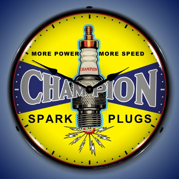 Champion Spark Plugs Lighted Clock