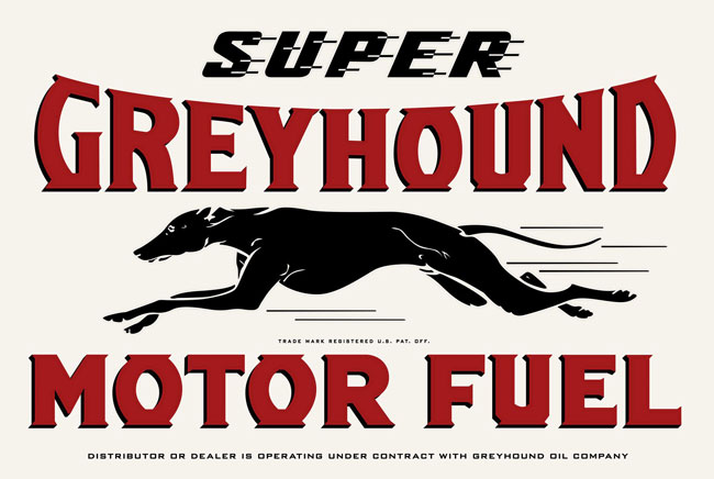 Greyhound Gas Sign