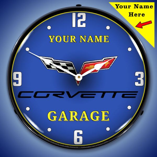 C6 Corvette Personalized Clock
