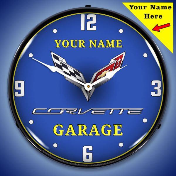 C7 Corvette Personalized Clock