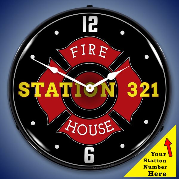 Firehouse Personalized Clock