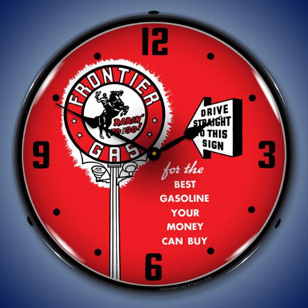 Frontier Gasoline Clock