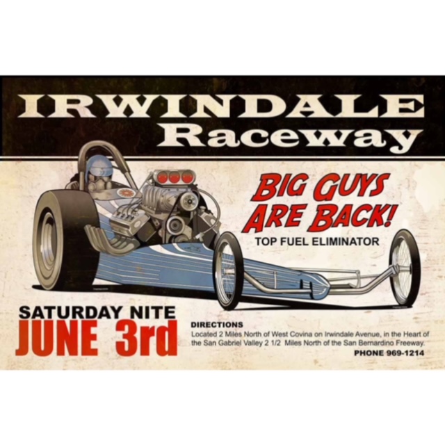 Irwindale Raceway Sign