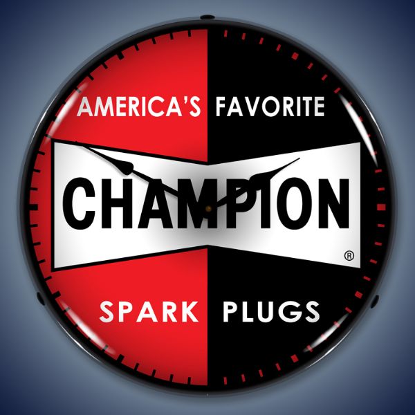 Champion Spark Plugs Lighted Clock