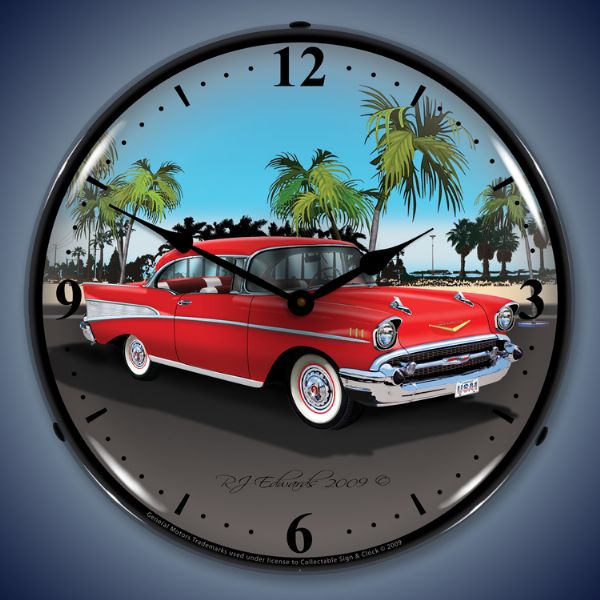 1957 Chevrolet Lighted Clock