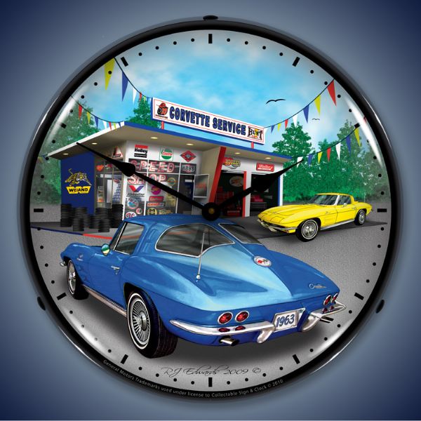 1963 Corvette Lighted Clock