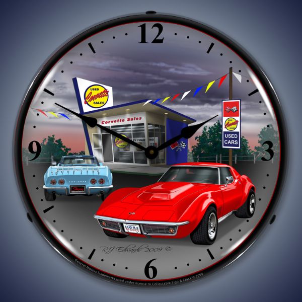 1968 Corvette Lighted Clock