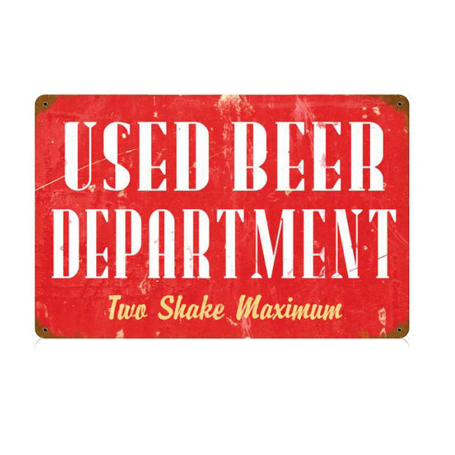Used Beer Sign 