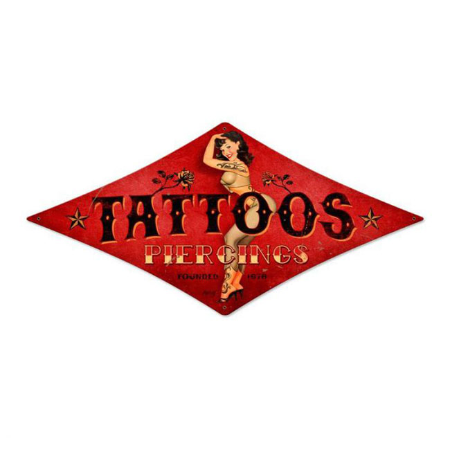 Tattoos Vintage Style Pin Up Girl Sign