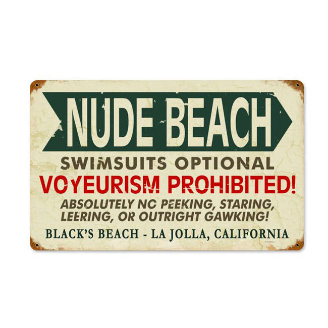 Nude Beach Sign