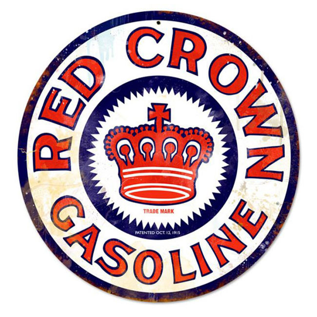 Red Crown Gasoline Sign