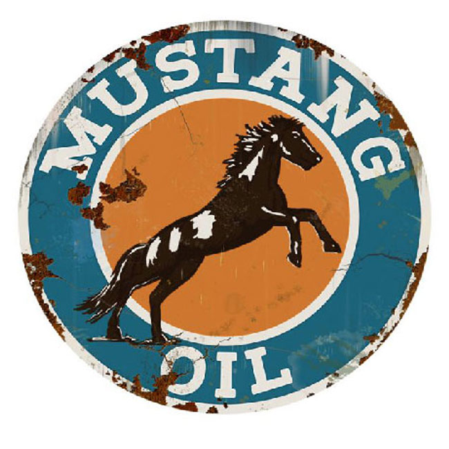 Mustang Chief Gasoline Sign