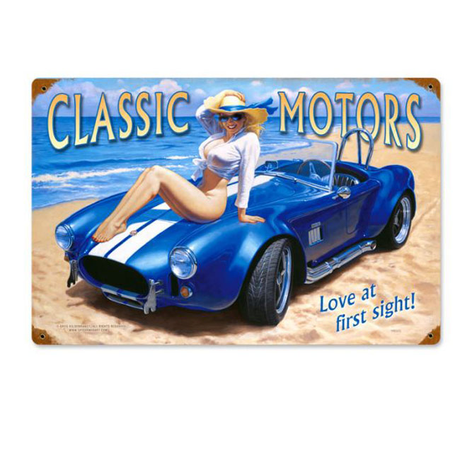 Classic Motors Pin Up Girl Sign