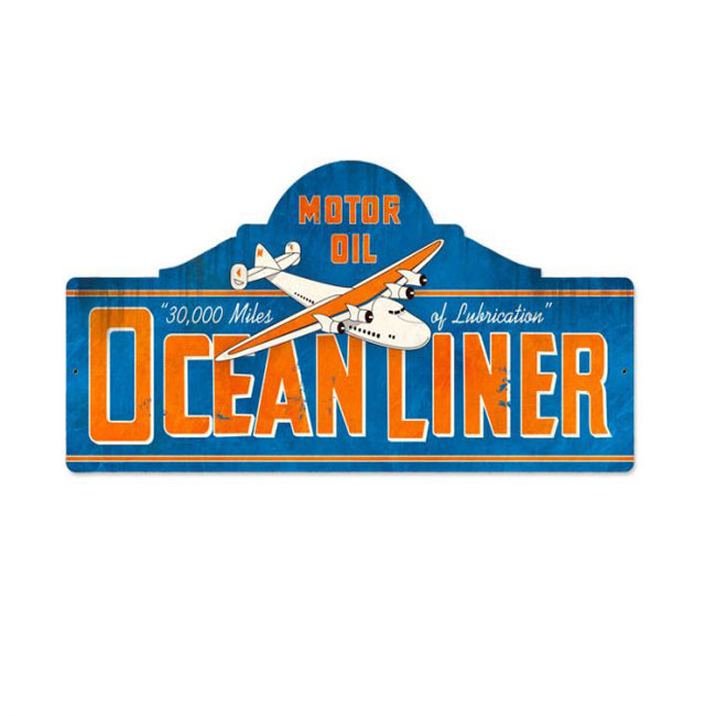 Ocean Liner Motor Oil Station Sign