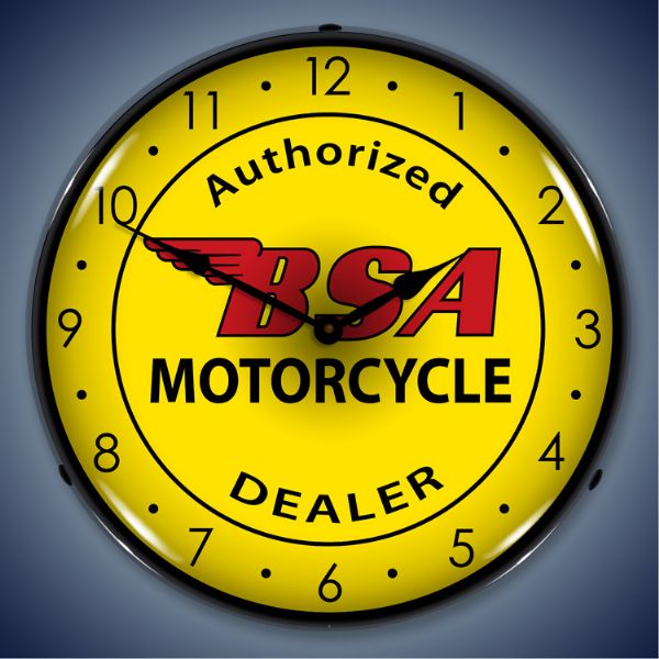 BSA Motorcycle Lighted Clock