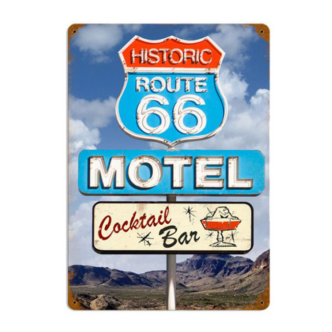 Route 66 Motel Cocktail & Bar Sign