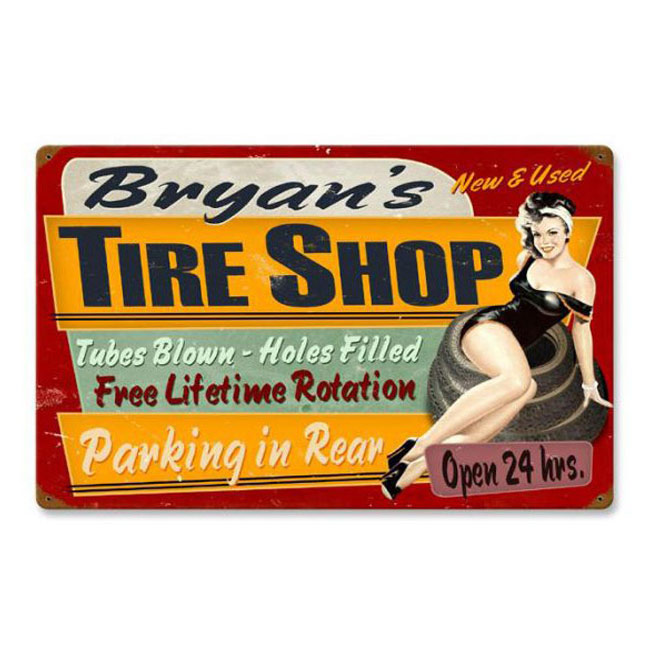 Personalized Tire Shop Sign