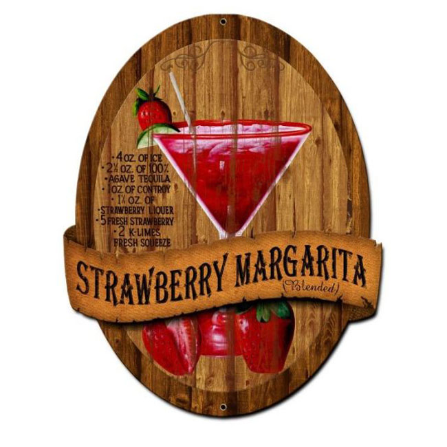Strawberry Margarita Recipe Sign