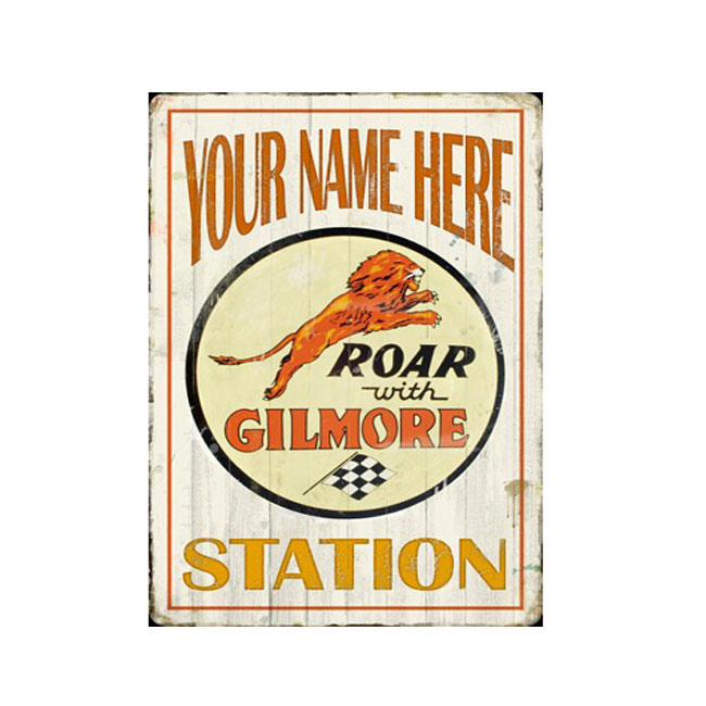 Gilmore Gasoline Personalized Station Sign