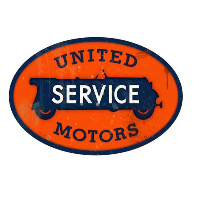 United Service Motors Vintage Style Sign