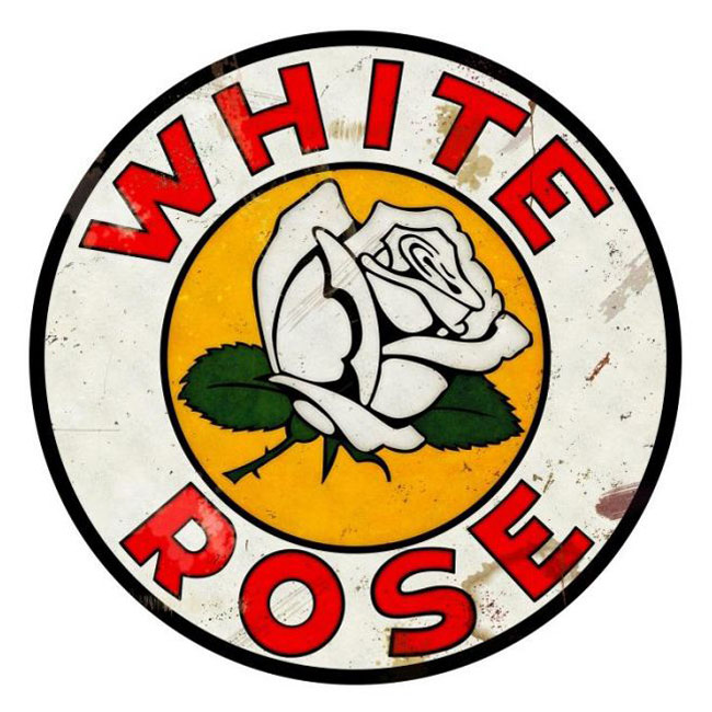 White Rose Gasoline Sign