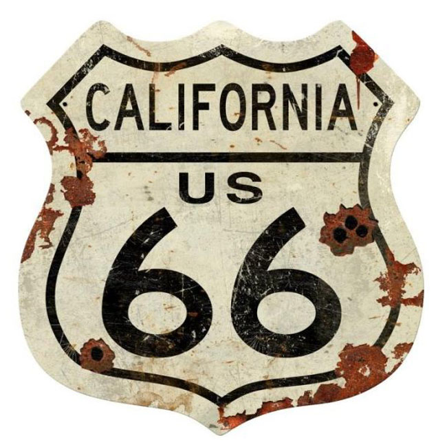 California Route 66 Shield Sign