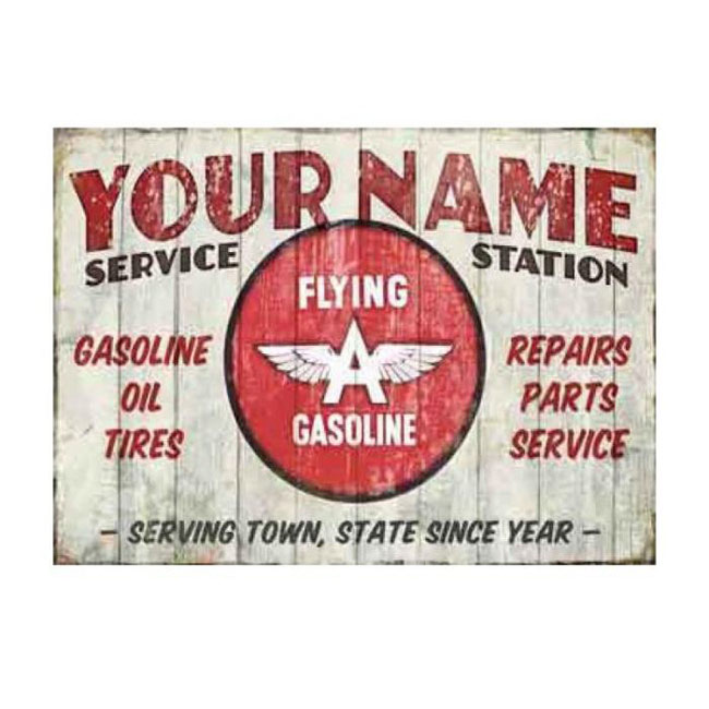 Flying A Service Station Personalized Sign