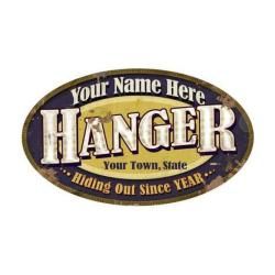 Personalized Aviation Hanger Sign 