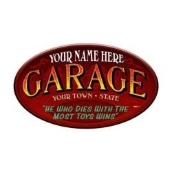 Personalized Garage Toys Sign 