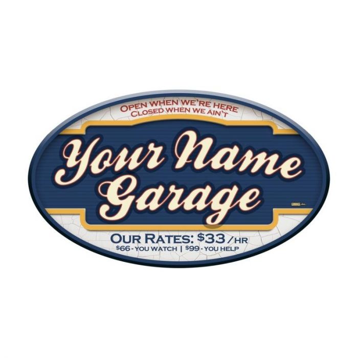 Click to view more Personalized Garage Custom Personalized Signs