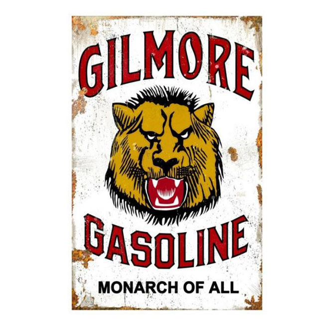 Gilmore Gasoline Vintage Monarch Sign 