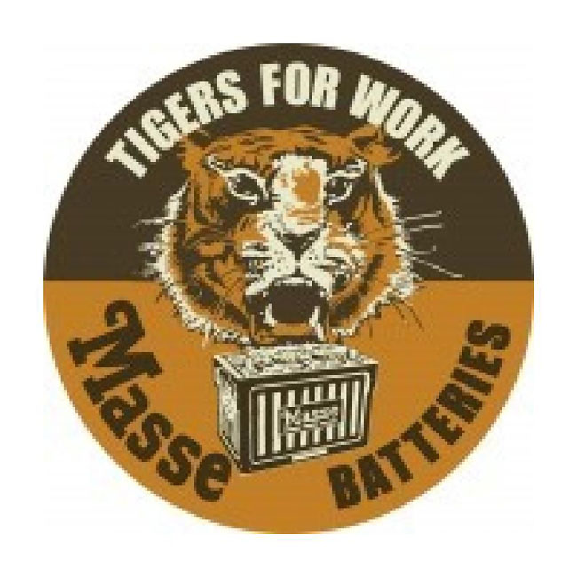 Masse Batteries Tiger Sign