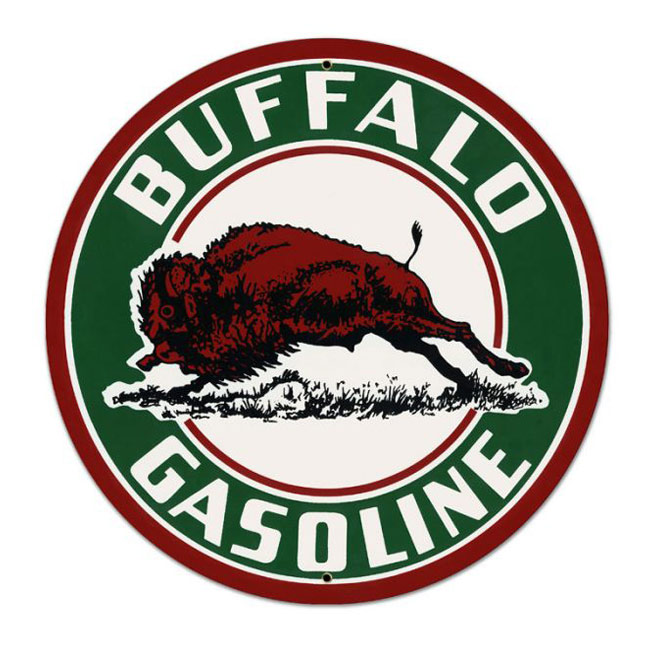 Buffalo Gasoline Satin Style Sign