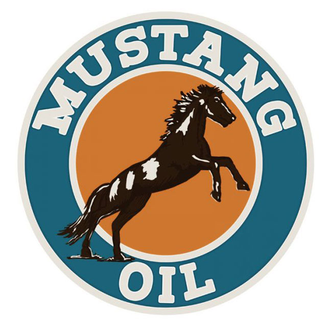 Mustang Oil Satin Style Sign