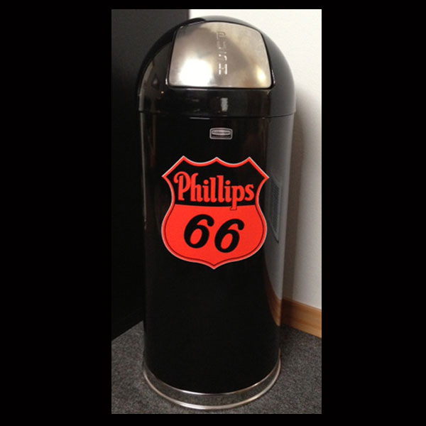 Phillips 66 Retro Style Durable Trash Can
