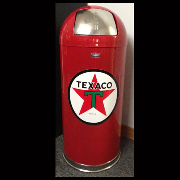 Texaco Star Retro Style Trash Can 