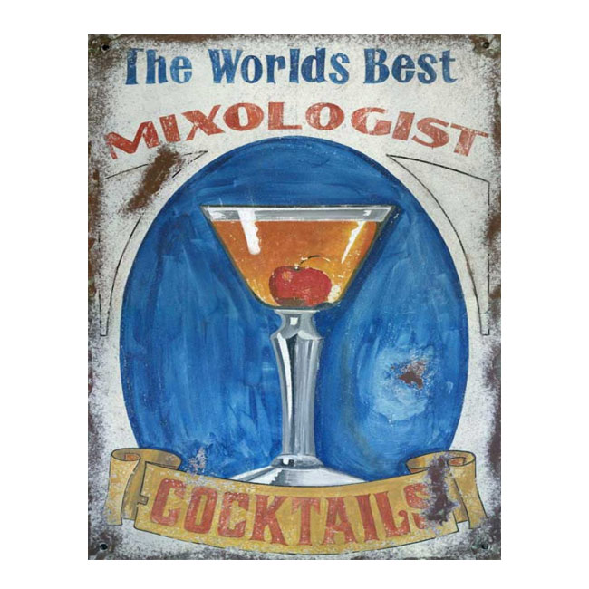 Mixologist Cocktail Wooden Sign