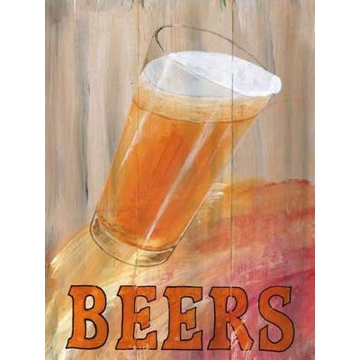 Beer Glass Wooden Sign 