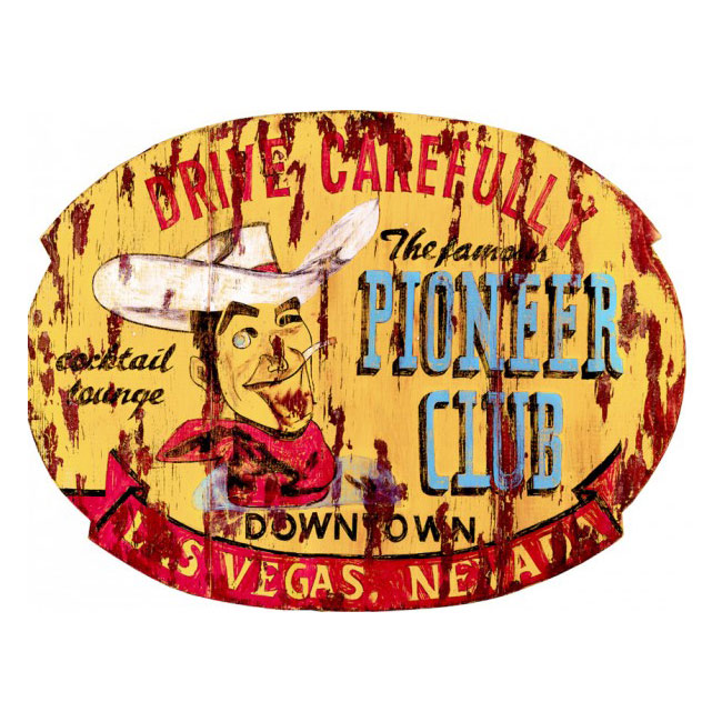 Pioneer Club Cocktail Lounge Sign 
