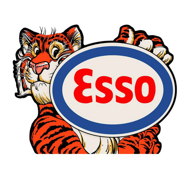 Esso Tiger Gas Sign 