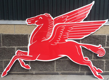 Mobil Flying Red Horse Pegasus Sign Extra Large 